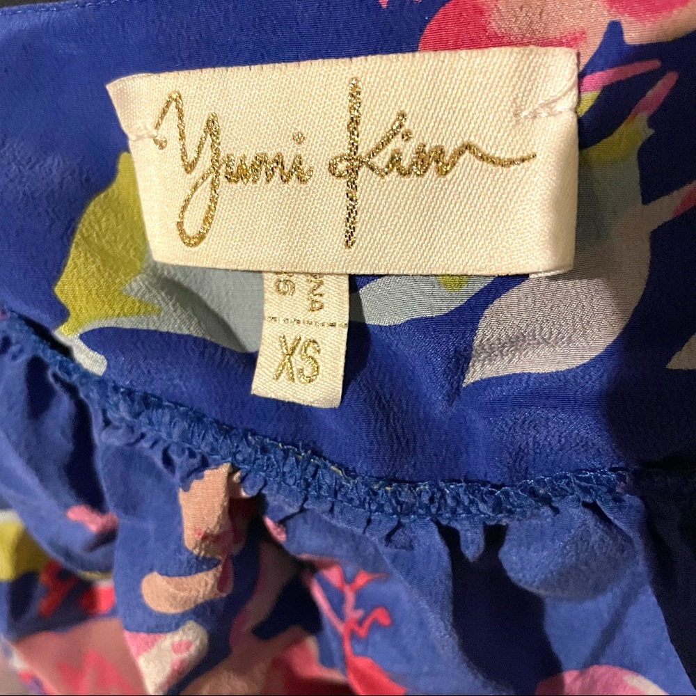 Yumi Kim Soho Mixer floral Dodger blue wrap dress - Picture 7 of 8